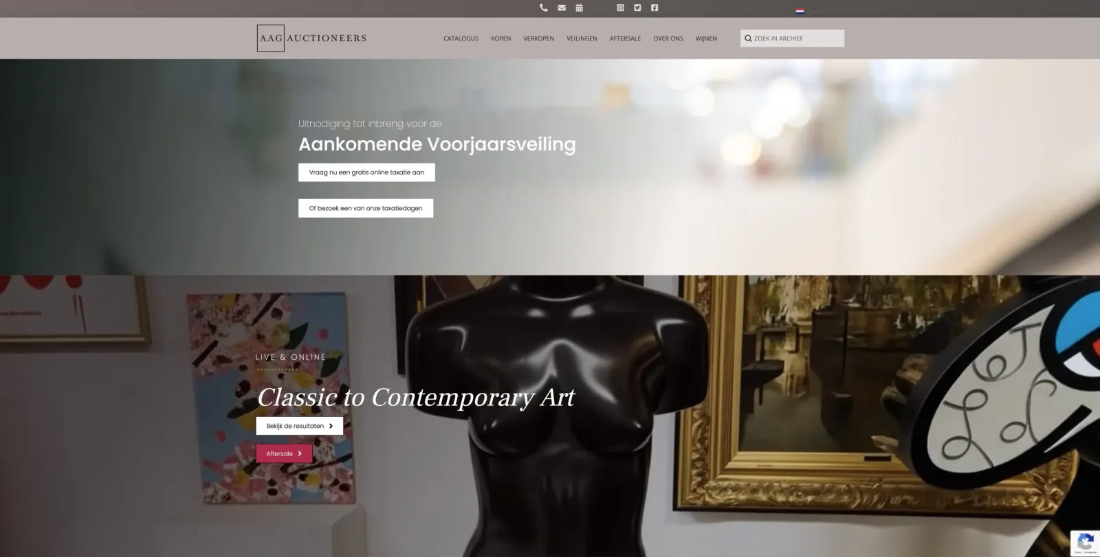 Beeld bij de case Website voor Veilinghuis AAG