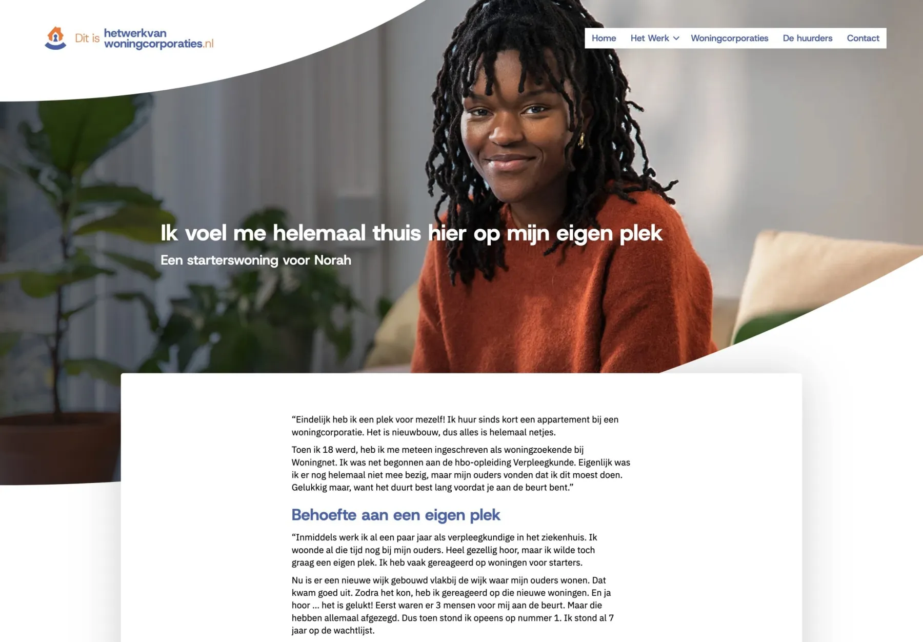 Dit is het werk van woningcorporaties, beeld 1 uit het project
